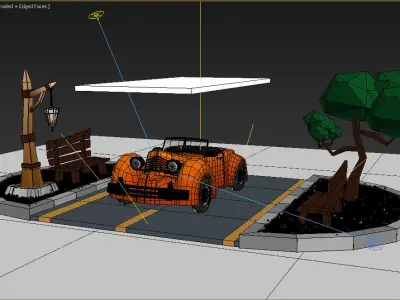 Cartoon Car  3D model