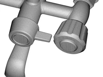 Classic Shower Tap 3D print model