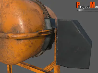 Mixer Concrete-Version001 Low-poly 3D model