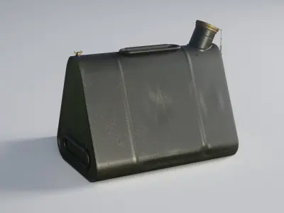 German triangular canister Low-poly 3D model