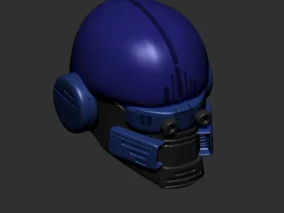 helmet high poly sculpt 3d printable ver 7 3D model 3D model 44