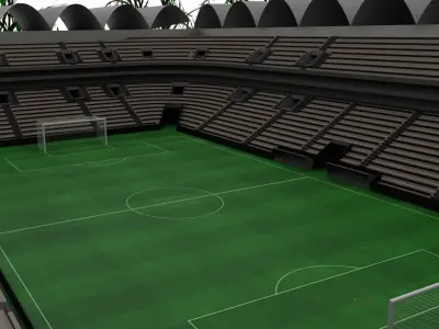 Soccer Stadium Low-poly 3D model order