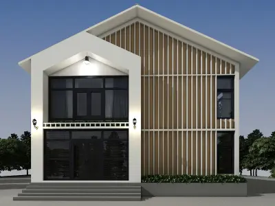Office design Nordic House Style 3D model