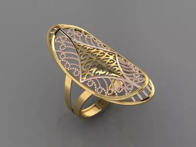 Women Long Ring Ready STL 3DM Models Womens Ring Long models 3D print model