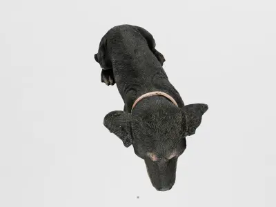 Clay Dog Decoration Object 3D model