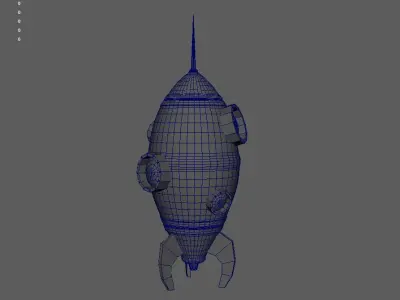 little rocket 3D model