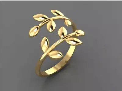 Ring leaf Free 3D print model