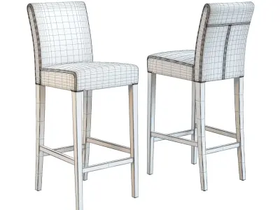 Crate and Barrel - Lowe Leather Bar Stool 3D model