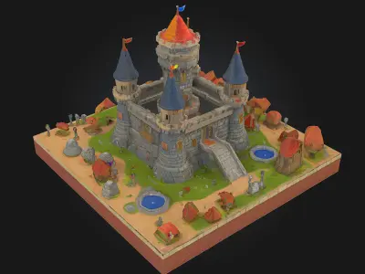 Medieval Fortress Model 3D model