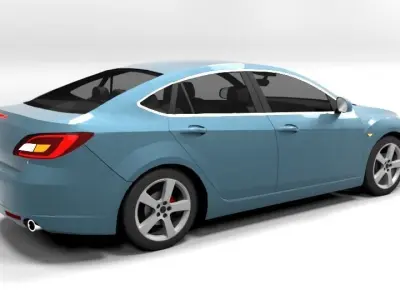 MAZDA 6 5DOOR 2009 LOWPOLY Low-poly 3D model