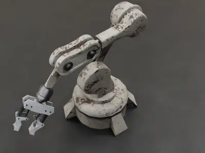 Robotic arm Low-poly 3D model