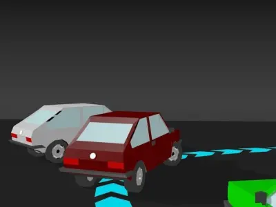 Volkswagen Passat B1 1970 Low-poly 3D model