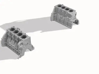 Chevette block engine 1973 and generic block 3D print model