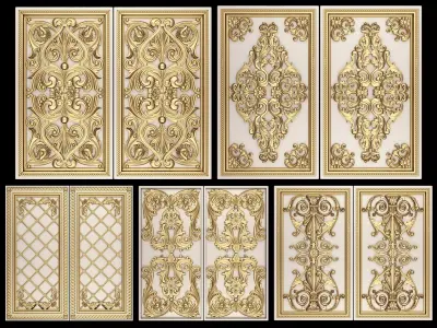 Backgammon Set Collection 02 Low-poly 3D model