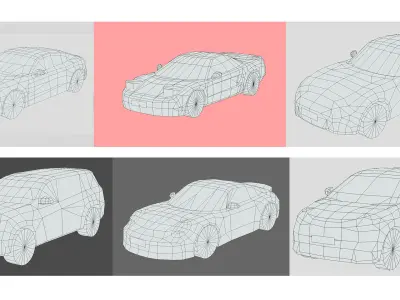 Low-Poly Car Pack 011 - Dynamic Drivers
