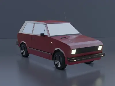 Yugo Koral 45 Low Poly Free low-poly 3D model