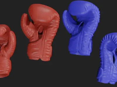 Boxing gloves Low-poly 3D model