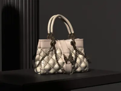 Luxury Quilted 3D Handbag  3D model