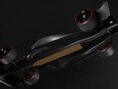 F1 2022 Livery Template Low-poly 3D model