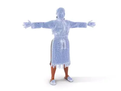 Traditional Outfit Model Pack Low-poly 3D model