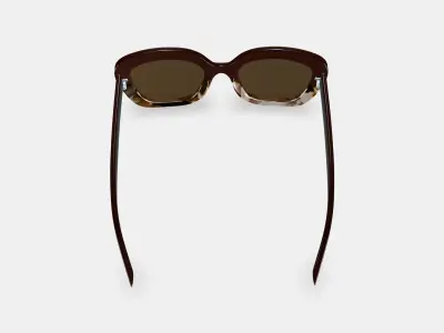 Gabriela Sunglasses in Ganache Tortoise Fade 3D model