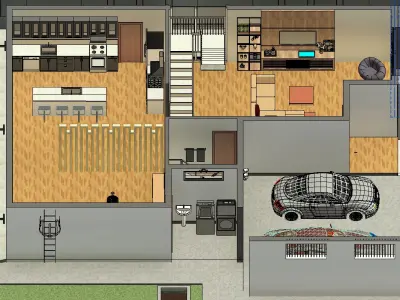 3 Bedroom Modern villa 3D model purchase