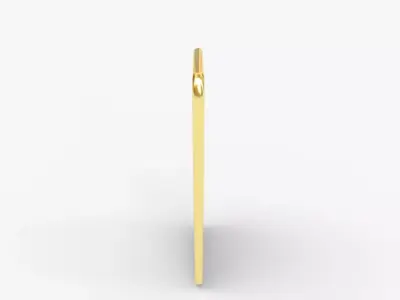 Capital Rectangle Mirror Golden 3D model