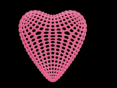 Heart Textured Valentines Day 3D print model