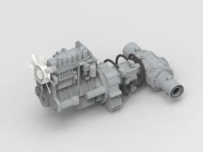 Diesel Engine 3D model from CGTrader