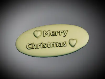 Merry Christmas Name  3D print model