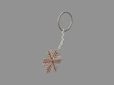  ice-star keychain copper 3D model