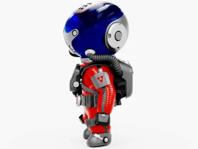TOON ASTRONAUT K-3000 Rigged for Unreal Engine - Unity - MIXAMO  3D model