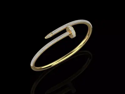 Juste un clou Bracelet 15 Size Full Diamonds N204 3D print model