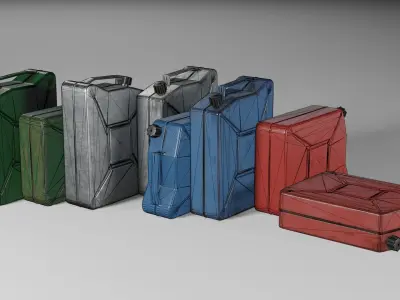 Jerrycan gas can Low-poly 3D model purchase