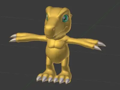 Digimon - Agumon Low-poly 3D model