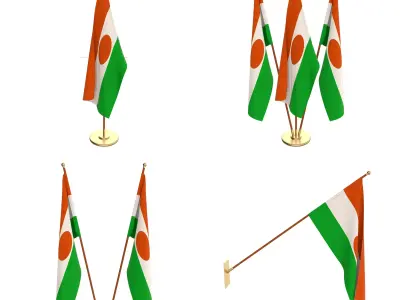 Niger Flag Pack 3D model