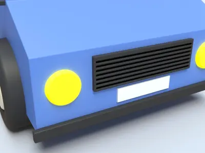 Cartoon Food Truck - Animated Low-poly 3D model