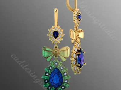 Earrings sp5 3D print model