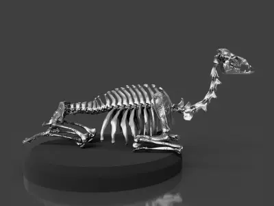 Silver Rest Camel Skeleton 3D model