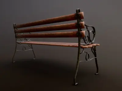 Park Bench Free 3D model