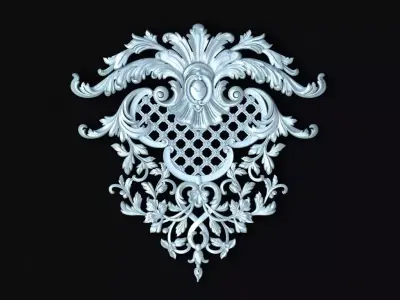 Central decor ornament for furniture 3D model 1063