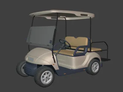 Generic Golf Cart - Electric Sport Vehicle - Club Car -- Blender 3D model