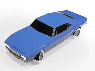 Old School Camaro Classic Car Low-poly 3D model