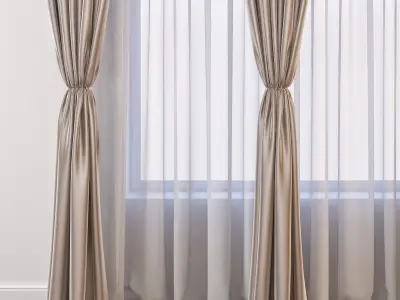 Set 25 Curtains 3D model