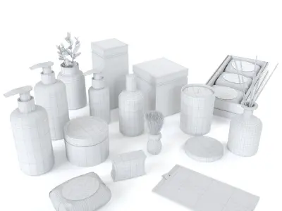 Portus Cale Bathroom Accessories Black edition 3D model