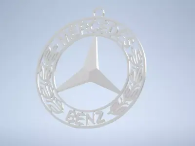 Mercedes keychain   3D print model