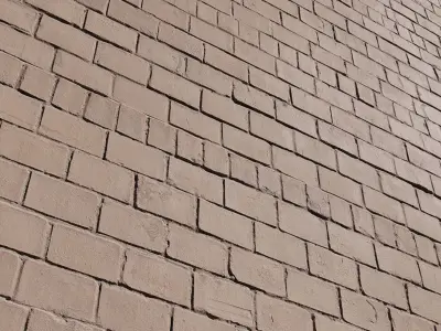 Painted brick wall 3D model