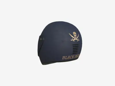 Motorcycle Helmet A05 Blue - Character Fashion Design Low-poly 3D model