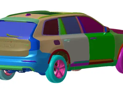 VOLVO XC90 2016 Vehicle 3d scan model 3D model