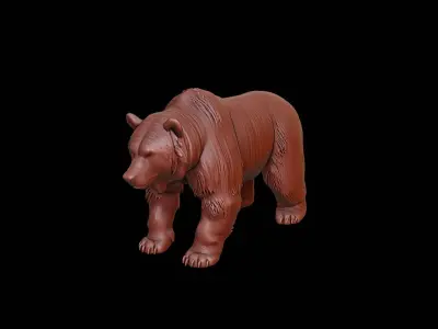 Bear Animal Sculpture 3D print model get